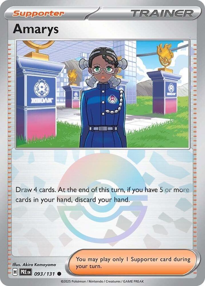 Amarys - (Poke Ball Pattern) 093/131 card from SV: Prismatic Evolutions