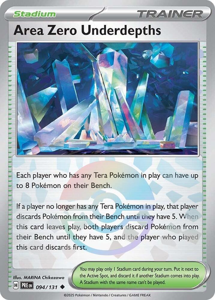 Area Zero Underdepths (Poke Ball Pattern) 094/131 card from SV: Prismatic Evolutions