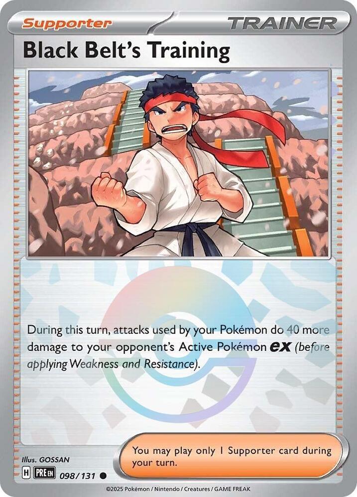 Black Belt's Training - (Poke Ball Pattern) 098/131 card from SV: Prismatic Evolutions