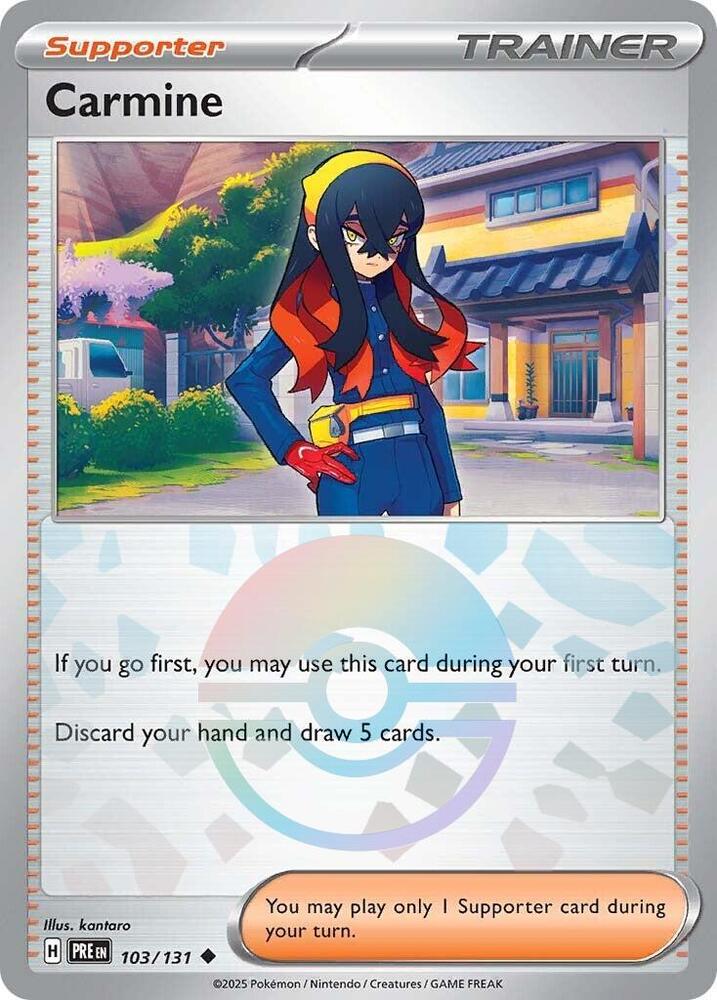 Carmine (Poke Ball Pattern) 103/131 card from SV: Prismatic Evolutions