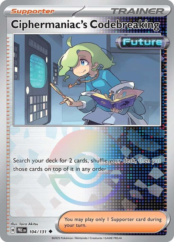 Ciphermaniac's Codebreaking (Poke Ball Pattern) 104/131 card from SV: Prismatic Evolutions