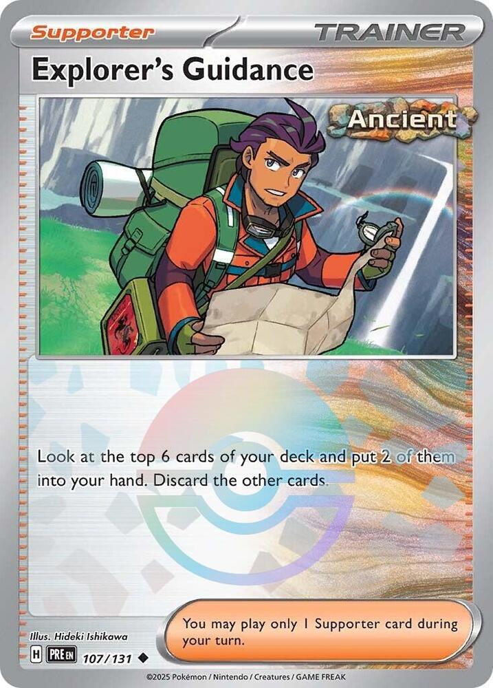 Explorer's Guidance (Poke Ball Pattern) 107/131 card from SV: Prismatic Evolutions