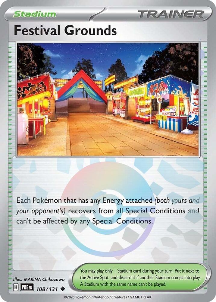 Festival Grounds (Poke Ball Pattern) 108/131 card from SV: Prismatic Evolutions