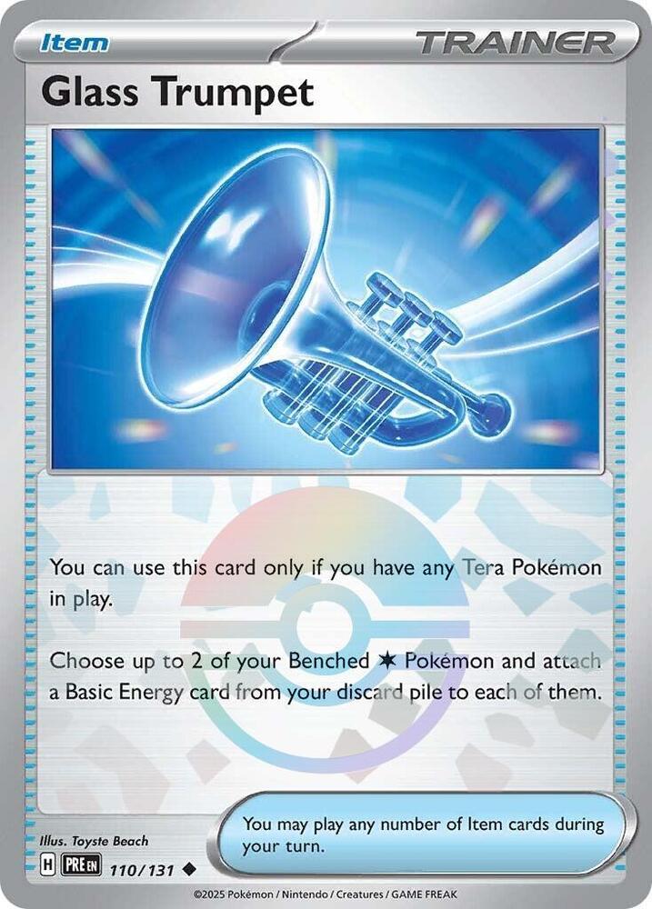 Glass Trumpet (Poke Ball Pattern) 110/131 card from SV: Prismatic Evolutions