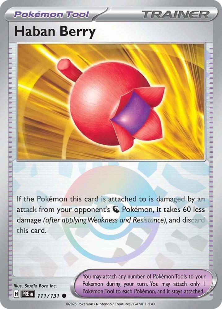Haban Berry (Poke Ball Pattern) 111/131 card from SV: Prismatic Evolutions