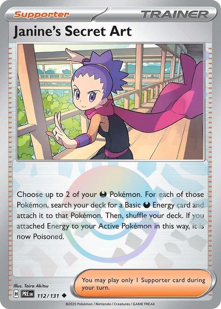 Janine's Secret Art (Poke Ball Pattern) 112/131 card from SV: Prismatic Evolutions