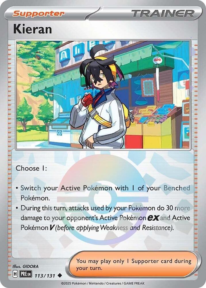 Kieran (Poke Ball Pattern) 113/131 card from SV: Prismatic Evolutions