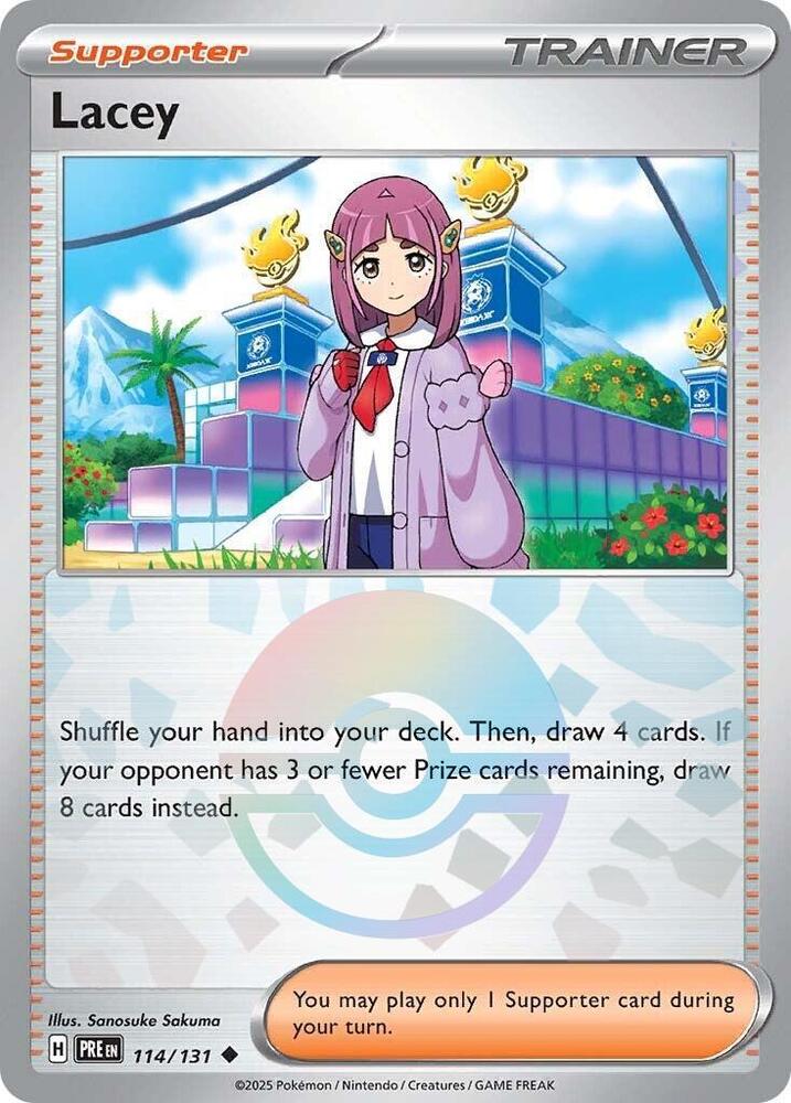 Lacey (Poke Ball Pattern) 114/131 card from SV: Prismatic Evolutions