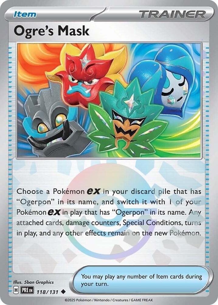 Ogre's Mask (Poke Ball Pattern) 118/131 card from SV: Prismatic Evolutions
