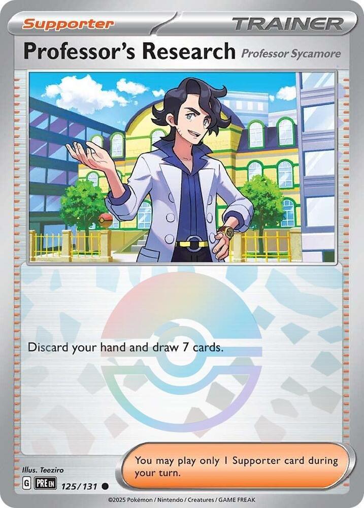 Professor's Research [Professor Sycamore] (Poke Ball Pattern) 125/131 card from SV: Prismatic Evolutions