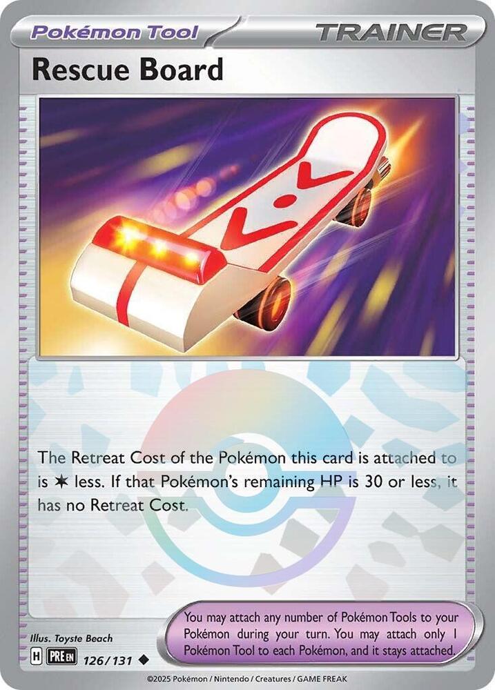 Rescue Board (Poke Ball Pattern) 126/131 card from SV: Prismatic Evolutions