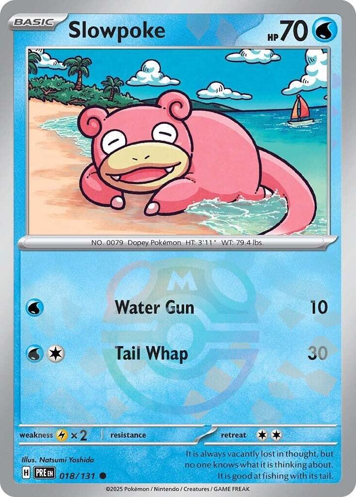 Slowpoke (Master Ball Pattern) 018/131 card from SV: Prismatic Evolutions