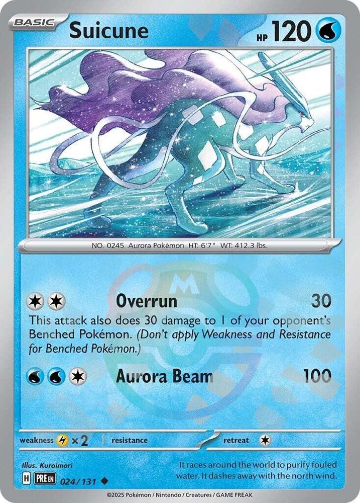 Suicune (Master Ball Pattern) 024/131 card from SV: Prismatic Evolutions