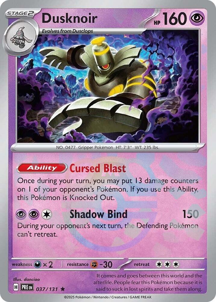 Dusknoir (Master Ball Pattern) 037/131 card from SV: Prismatic Evolutions