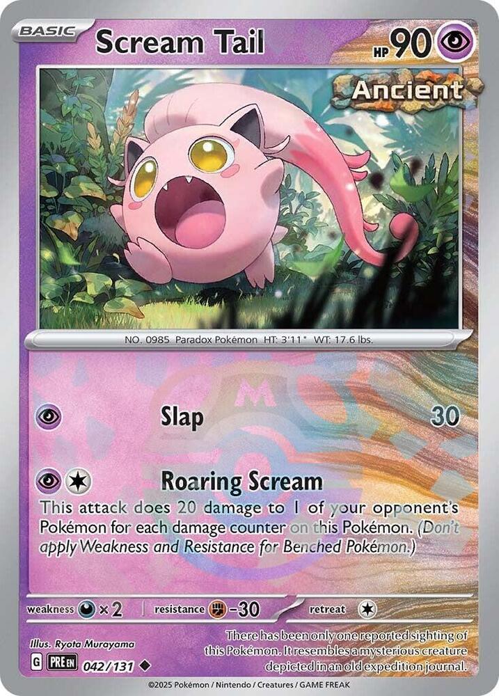 Scream Tail (Master Ball Pattern) 042/131 card from SV: Prismatic Evolutions