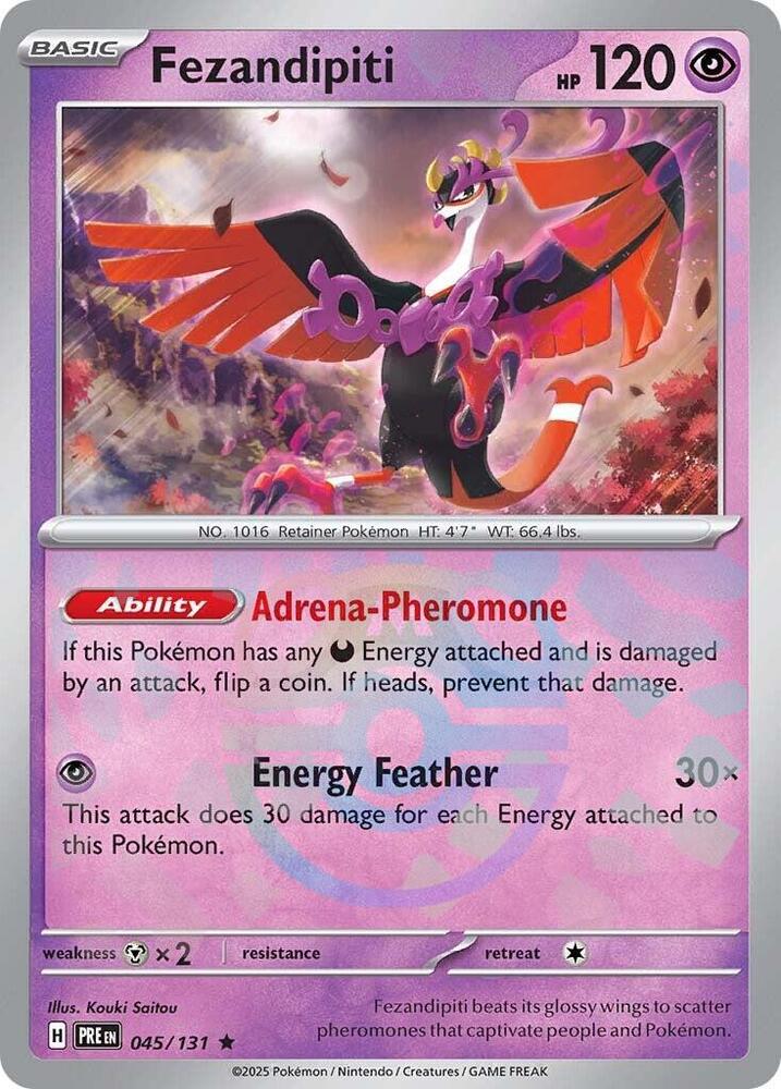 Fezandipiti (Master Ball Pattern) 045/131 card from SV: Prismatic Evolutions