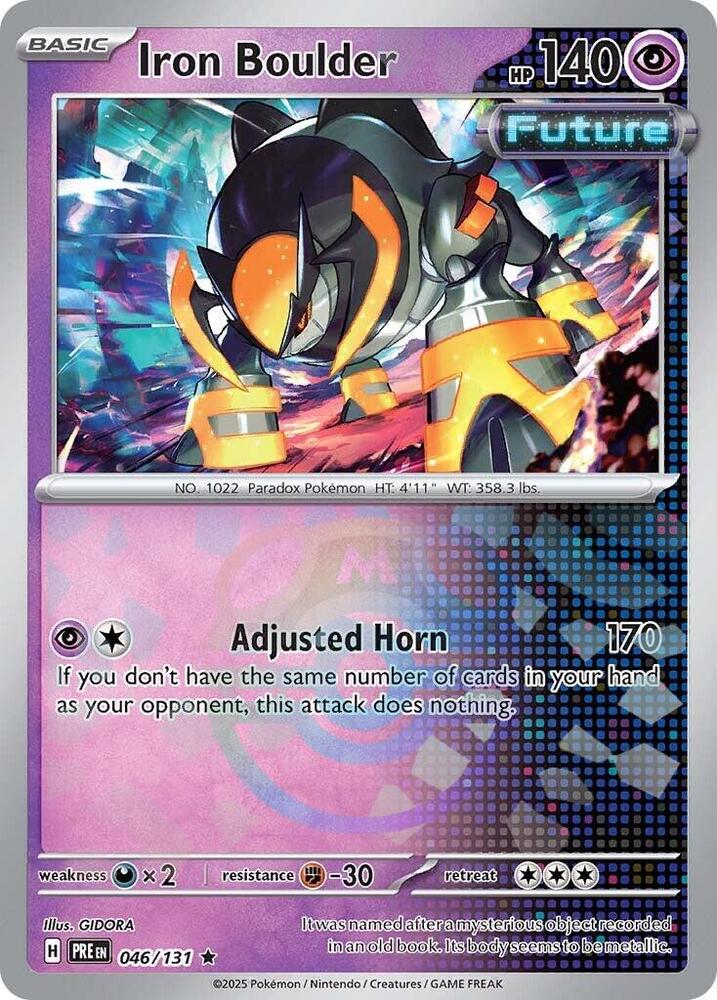 Iron Boulder (Master Ball Pattern) 046/131 card from SV: Prismatic Evolutions