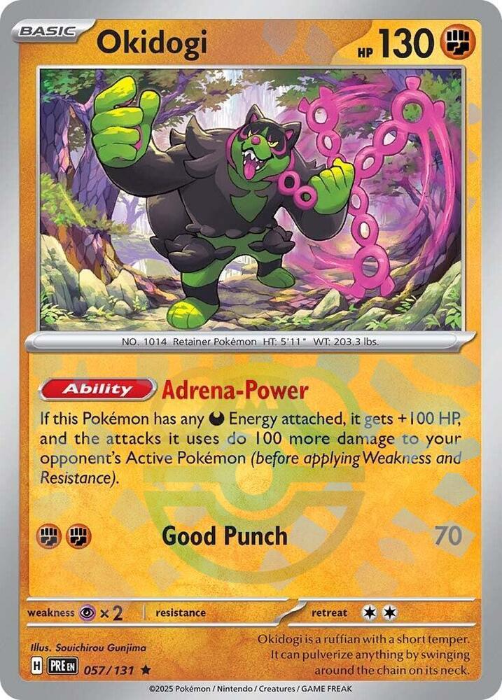 Okidogi (Master Ball Pattern) 057/131 card from SV: Prismatic Evolutions