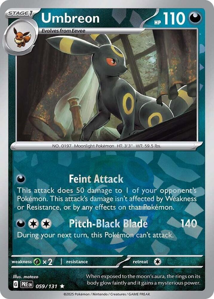 Umbreon (Master Ball Pattern) 059/131 card from SV: Prismatic Evolutions