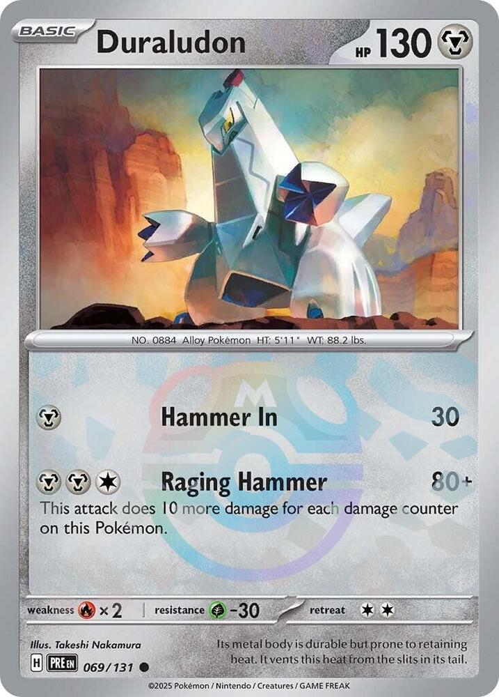 Duraludon (Master Ball Pattern) 069/131 card from SV: Prismatic Evolutions