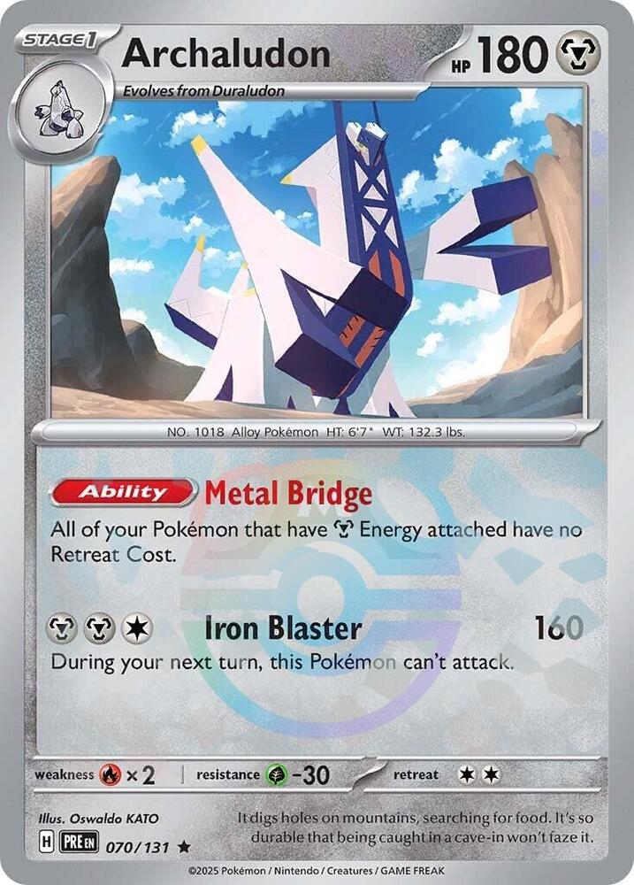 Archaludon (Master Ball Pattern) 070/131 card from SV: Prismatic Evolutions