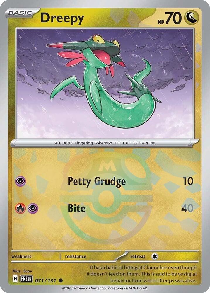 Dreepy (Master Ball Pattern) 071/131 card from SV: Prismatic Evolutions