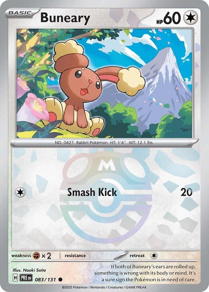 Buneary (Master Ball Pattern) 083/131 card from SV: Prismatic Evolutions