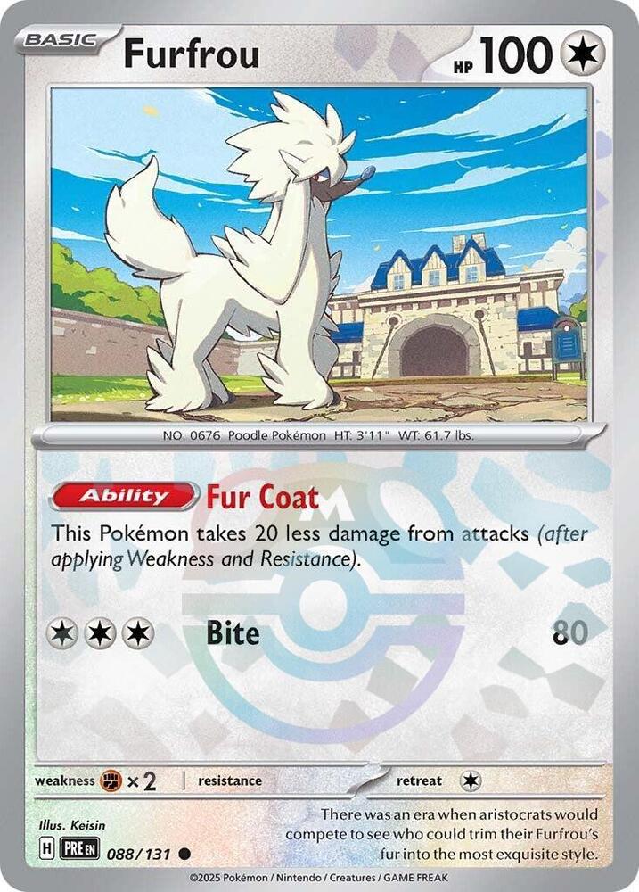 Furfrou (Master Ball Pattern) 088/131 card from SV: Prismatic Evolutions