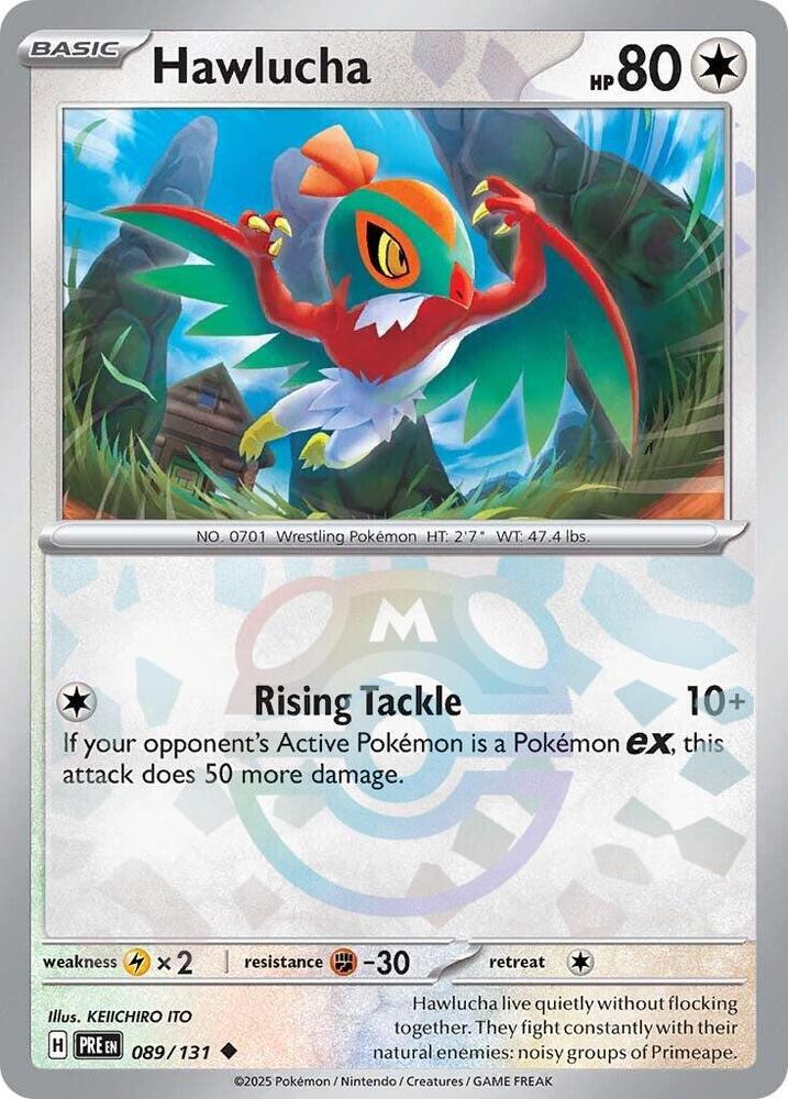 Hawlucha (Master Ball Pattern) 089/131 card from SV: Prismatic Evolutions