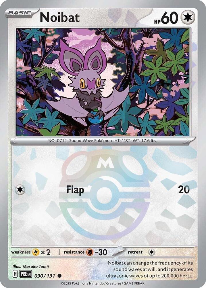 Noibat (Master Ball Pattern) 090/131 card from SV: Prismatic Evolutions