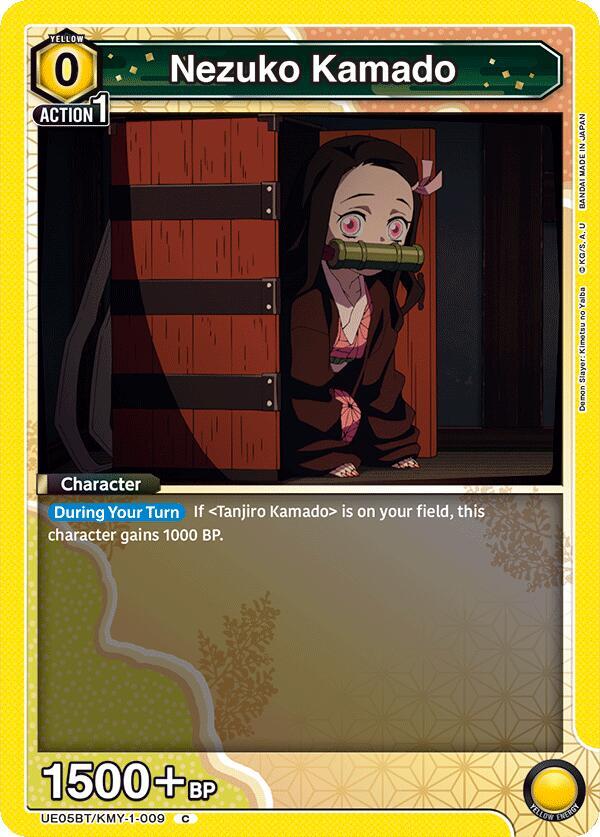 Nezuko Kamado (Box Topper Foil) UE05BT/KMY-1-009 card from UE05BT: Demon Slayer: Kimetsu no Yaiba