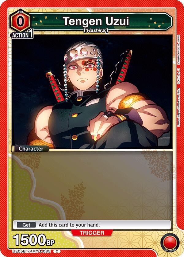 Tengen Uzui (Box Topper Foil) UE05BT/KMY-1-085 card from UE05BT: Demon Slayer: Kimetsu no Yaiba