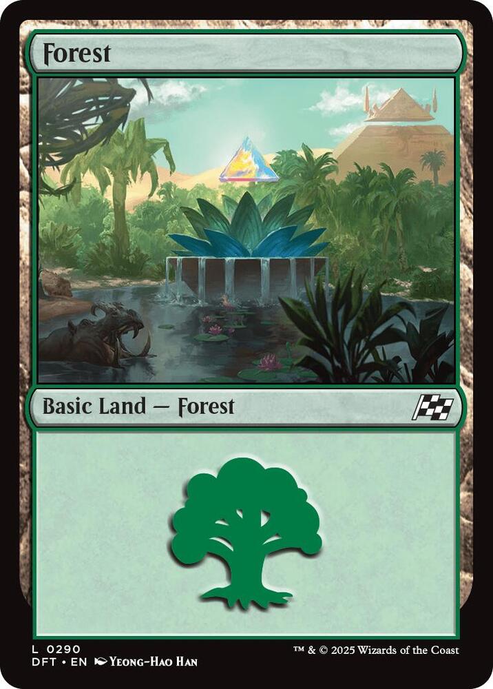 Forest 290 card from Aetherdrift