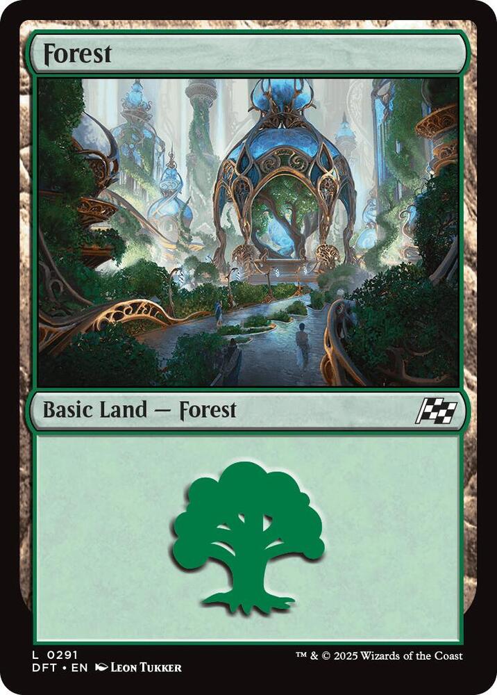 Forest 291 card from Aetherdrift
