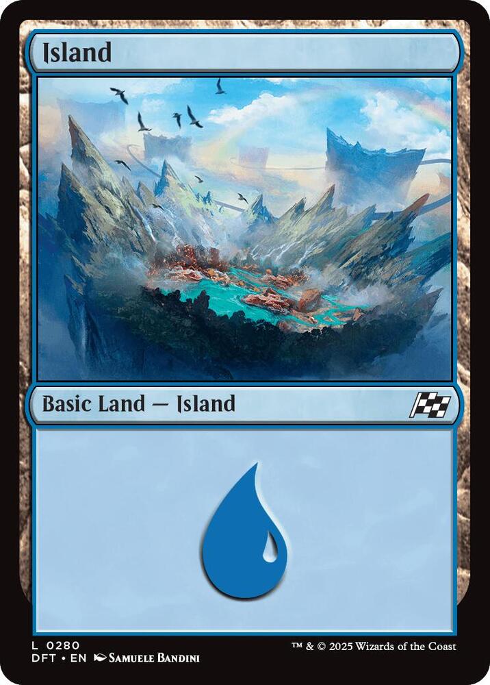 Island 280 card from Aetherdrift