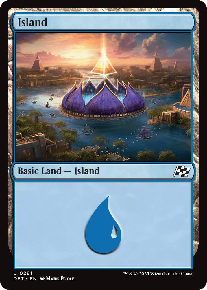 Island 281 card from Aetherdrift