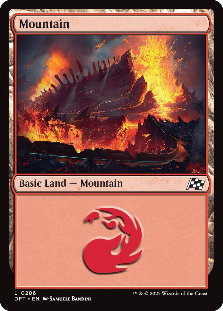 Mountain 286 card from Aetherdrift