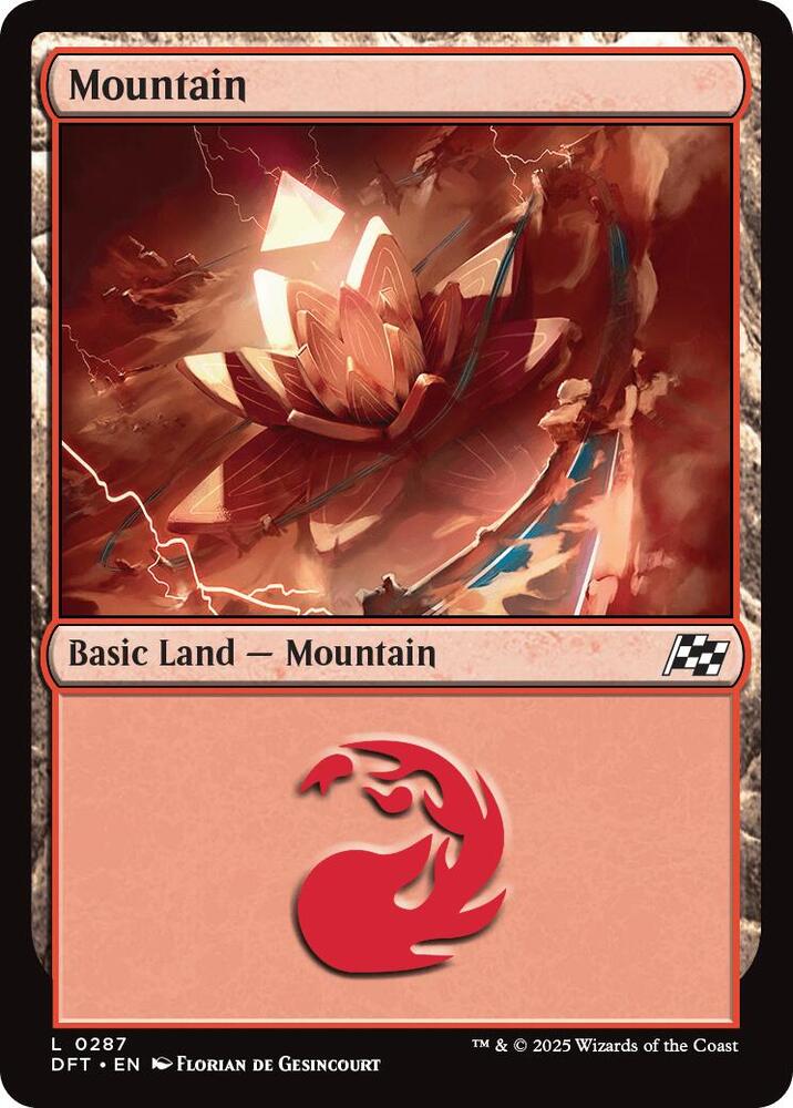 Mountain 287 card from Aetherdrift