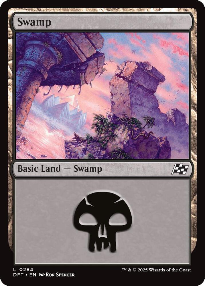 Swamp 284 card from Aetherdrift