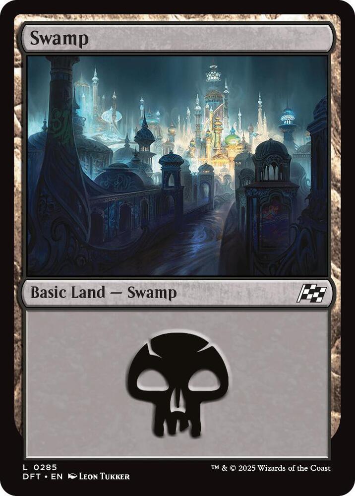 Swamp 285 card from Aetherdrift