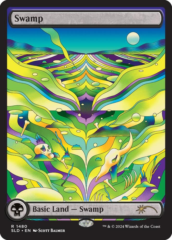 Swamp 1480 card from Secret Lair Drop Series