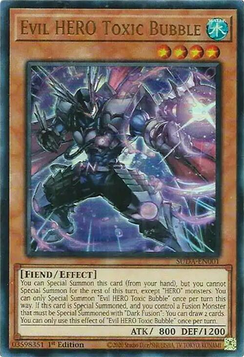 Evil HERO Toxic Bubble SUDA-EN001 card from Supreme Darkness