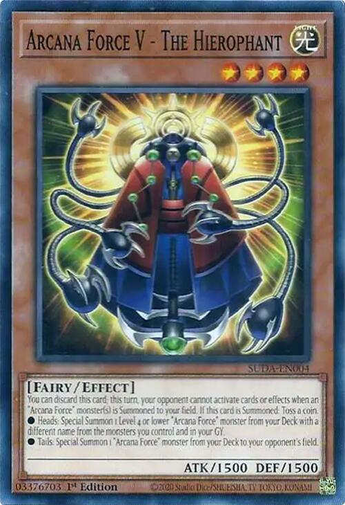 Arcana Force V - The Hierophant SUDA-EN004 card from Supreme Darkness