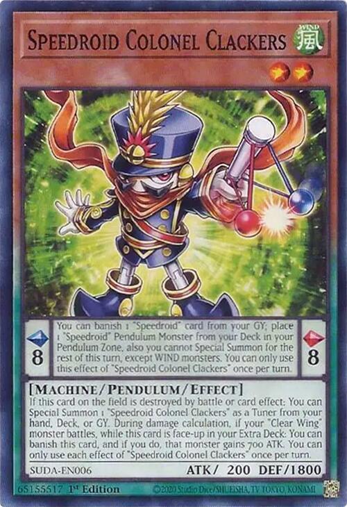 Speedroid Colonel Clackers SUDA-EN006 card from Supreme Darkness