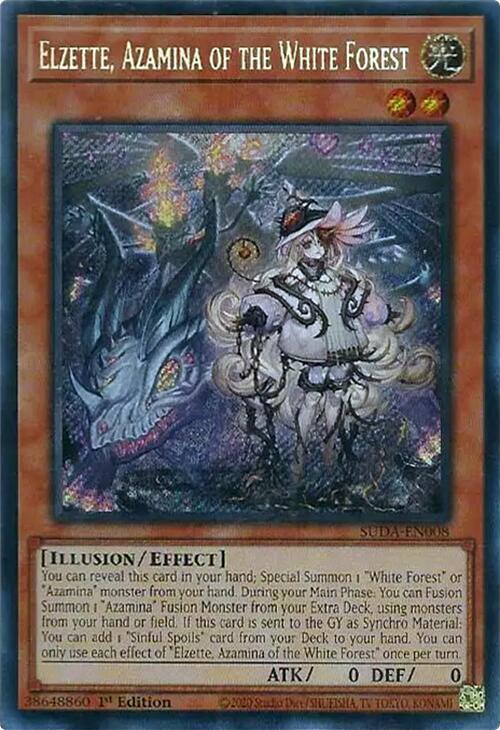 Elzette, Azamina of the White Forest SUDA-EN008 card from Supreme Darkness