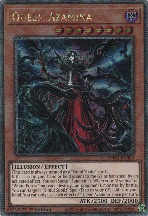 Queen Azamina (Quarter Century Secret Rare) SUDA-EN009 card from Supreme Darkness