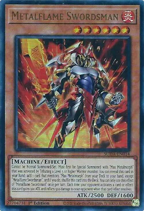 Metalflame Swordsman SUDA-EN014 card from Supreme Darkness