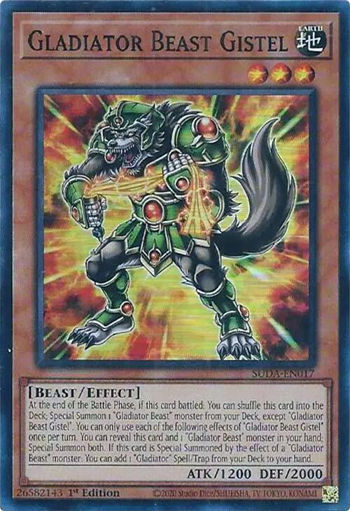 Gladiator Beast Gistel SUDA-EN017 card from Supreme Darkness