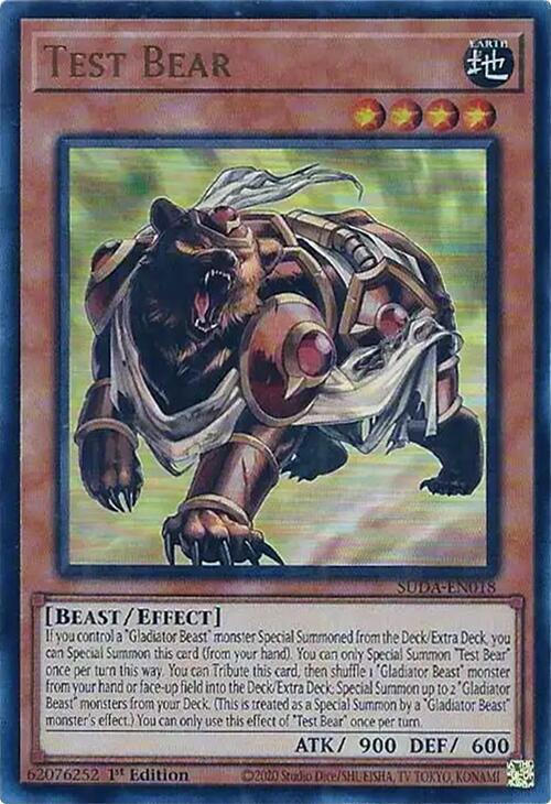 Test Bear SUDA-EN018 card from Supreme Darkness