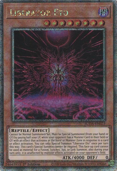 Liberator Eto (Quarter Century Secret Rare) SUDA-EN023 card from Supreme Darkness